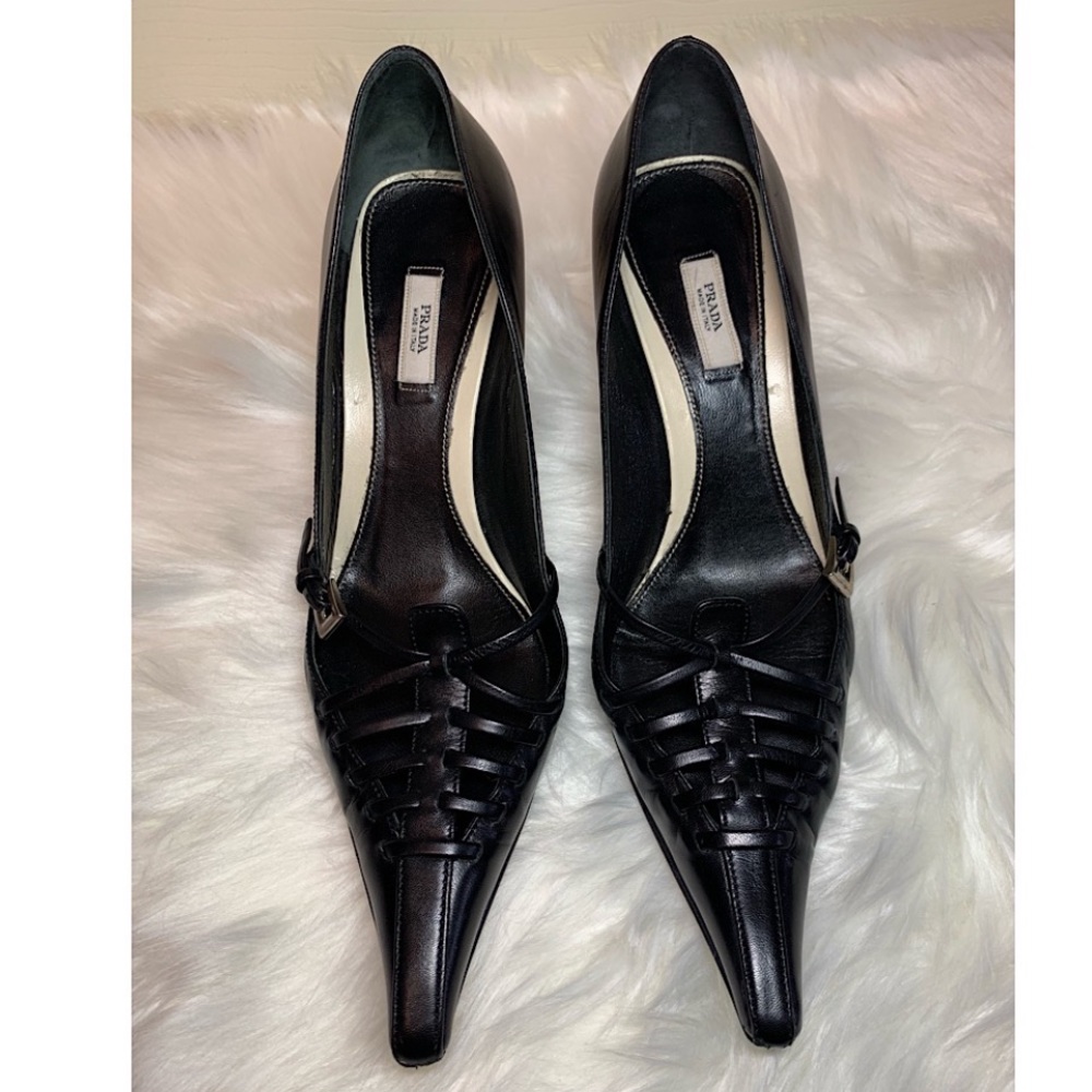 Prada Vintage Heel - Black leather
